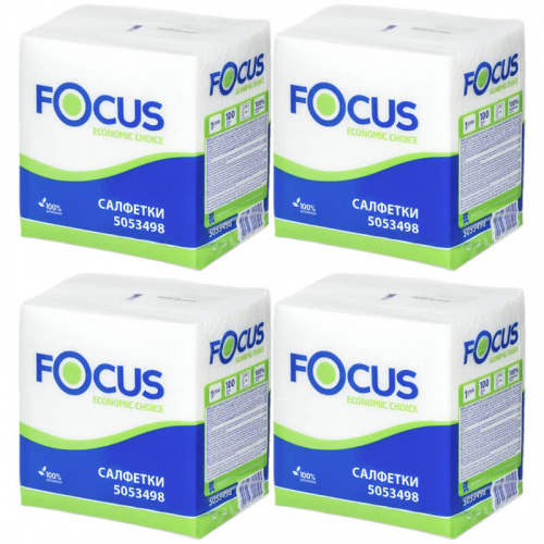 Салфетки бумажные FOCUS ECONOMIC CHOICE 1 слойные 24*24 см 100 л Салфетки бумажные FOCUS ECONOMIC CHOICE 1 слойные 24*24 см 100 л