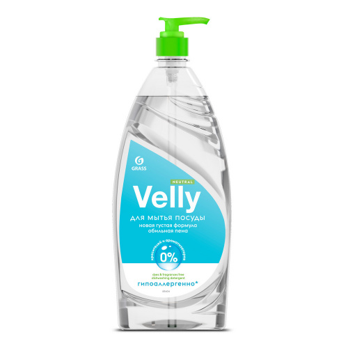 Средство для мытья посуды GRASS Velly neutral 1000 мл дозатор/12 шт Средство для мытья посуды GRASS Velly neutral 1000 мл дозатор/12 шт