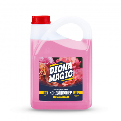 Кондиционер для белья DIONA MAGIC Бархатистая роза концентрат канистра 3 л Кондиционер для белья DIONA MAGIC Бархатистая роза концентрат канистра 3 л