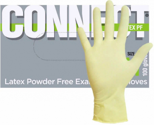 Перчатки латексные CONNECT смотровые неопудренные 45 пар размер XL