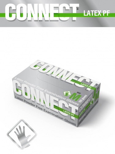 Перчатки латексные CONNECT смотровые неопудренные 50 пар размер M