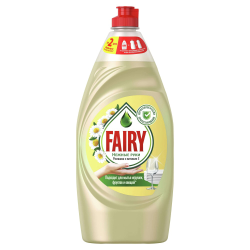 Средство для мытья посуды Fairy Нежные руки Ромашка 900 мл Средство для мытья посуды Fairy Нежные руки Ромашка 900 мл